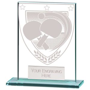 Millennium Table Tennis Jade Glass Award 110mm