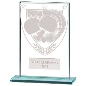 Millennium Table Tennis Jade Glass Award 125mm