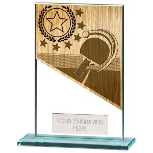 Mustang Table Tennis Jade Glass Award 125mm